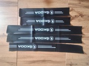 Naklejki na progi do samochodu SKODY - 9 osłonki na pasy bezpieczeństwa 