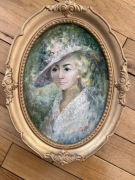 Obraz miniatura, oryginal sygnowany przez malarkę Annę Jaxę-Chamiec