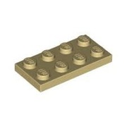 LEGO płytka / plate 3020 2x4 Tan / piaskowy - 10 szt. używ. 