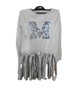 H&M szara sukienka z brokatem i plisą 9l