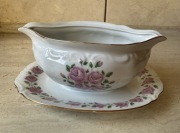 Sosjerka porcelanowa Chodzież z lat PRL-u