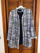 Żakiet Zara niebiesko czarno biały 42 XL