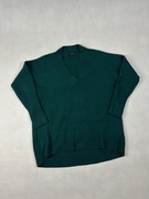 zielony ciepły damski sweter sweterek w serek Basic elegancki