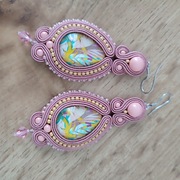 Kolczyki damskie sutasz różowe 