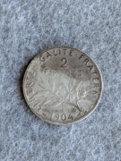 Francja 2 franki 1904 srebro AG