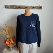 Bluza damska Gildan Heavy Blend granatowa S/M z aplikacją Little Grey