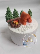 Figurki z masy cukrowej namiot  ręcznie robione na zamówienie 