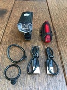 Lampki rowerowe led, przód, tył. 2 szt. + akcesoria. Nowe.