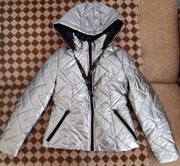 Kurtka pikowana srebna damska SM Fashion r. 38
