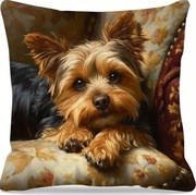 Poszewka na poduszkę Yorkshire terrier 40x40, 45x45, 50x50cm