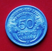 50 Centymów 1946 B  r  -  Francja    Marianna