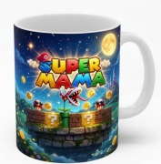 Prezent na dzien matki smieszny kubek dla mamy w stylu super mario  