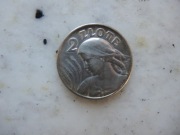 Moneta 2 złote 1925 Żniwiarka z kropką menniczą