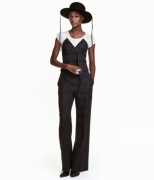 H&M Studio spodnie garniturowe w prążki  eleganckie