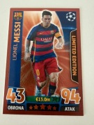 Karta Limited Edition Champions League 2015/2016 Match Attax Messi LE2