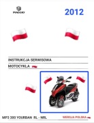 PIAGGIO MP3 300 YOURBAN RL- NRL 2012r SERWISOWKA KSIAZKA NAPRAW j.POLSKI