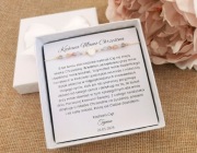 Podziękowania dla chrzestnych chrzestnej bransoletka podziękowanie komunia 