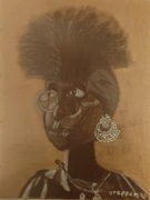 Portret kobiety w sepii – sygnowany rysunek w pleksi + certyfikat