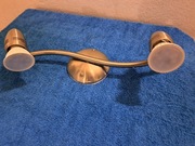 Reflektorki sufitowe, ścienne. Lampa. Dwupunktowe z żarówkami. Srebrne.