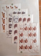 Arkusze fi. 4929-4932 (z przyw.)** ZWIERZĘTA MAŁE I DUŻE - STAN GABINETOWY