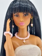 Zestaw biżuterii dla lalek Barbie jasny róż