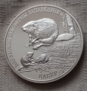 20 Rubli Bóbr ponad UNCJA Srebra Mennicza Naklad TYLKO 2000sztuk