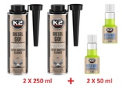 2x K2 Diesel GO! do czyszczenia wtrysków + 2x K2 Nuta koncentrat płynu 2x5L