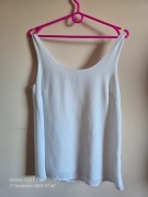 Biały top na ramiączkach Reserved rozm. 34 | Viskoza i Bawełna