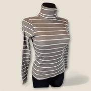 Golf Ever.me M cienki bawełna beżowy w paski casual pod żakiet