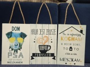 Tabliczki dekoracyjne x 3