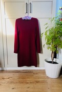 Mango sukienka dzianinowa bordowa rozm.S