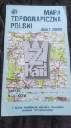 MAPA TOPOGRAFICZNA POLSKI - GNIEZNO N-33-XXXVI 