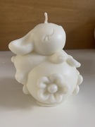 Świeca sojowa zajączek z pisanką handmade 