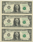 1 dolar. Arkusz z trzech szt. 1999