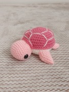 Żółw różowy szydełkowany | handmade, rękodzieło, prezent dla dziecka