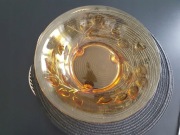 Szkło kolorowe prod. PRL - Półmisek szkło kolorowe średnica 28cm