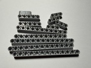 LEGO TECHNIC LIFTARMY BELKI  JASNO SZARE  12 szt