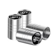 Audi chromowane metalowe nakrętki na wentyle 4 szt. – uniwersalne