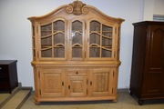 kredens - witryna w całości z drewna dębowego - super stan 