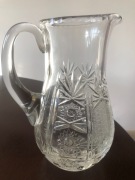 Stary , piękny dzbanek kryształowy PRL 1 l.