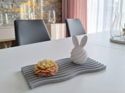 Taca z gipsu polimerowego FALA kolor szary