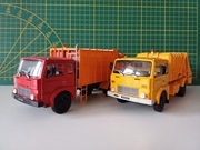 Śmieciarki Jelcz z kolekcji Kultowe Ciężarówki PRL-u skala 1,43