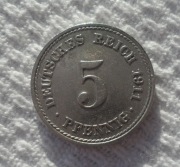Niemcy Kaiser Wilhelm II Hohenzollern 5 pfennig 1911 A Berlin Prusy KM# 11