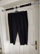 Czarne eleganckie spodnie Capri rozmiar 48 4XL
