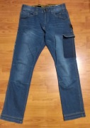 Uszkodzone Spodnie robocz jeans Rica Lewis JOB elastyczne BHP bojówki roz48