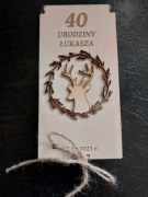 Drewniane pudełko ślub komunia roczek chrzest urod