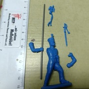 Wojny napoleońskie. Chorąży z orłem. Żołnierzyki. Waterloo.1/32. Ex-Force