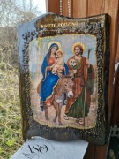 Unikatowy Obraz Religijny 3D na Drewnie – Rękodzieło, Żywica Epox. ,Prezent