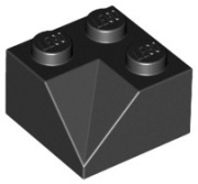 LEGO 2 x 3046 3046a skos dachówka koszowa 2x2x1 - czarny