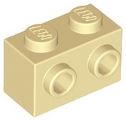 LEGO 4 x 11211 klocek z dwoma pinami 1x2x1 - piaskowy jasny